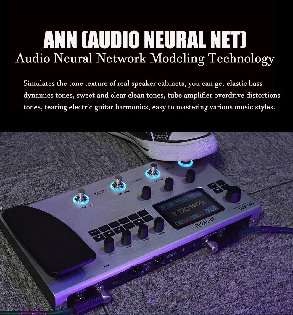 Guitar Multi-Effects Pedal with LCD Looper Drum Machine