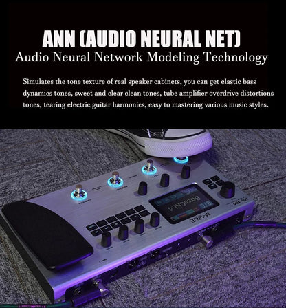 Guitar Multi-Effects Pedal with LCD Looper Drum Machine