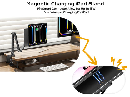 Magnetic Wireless Charger Stand for M4 iPad Pro 13"