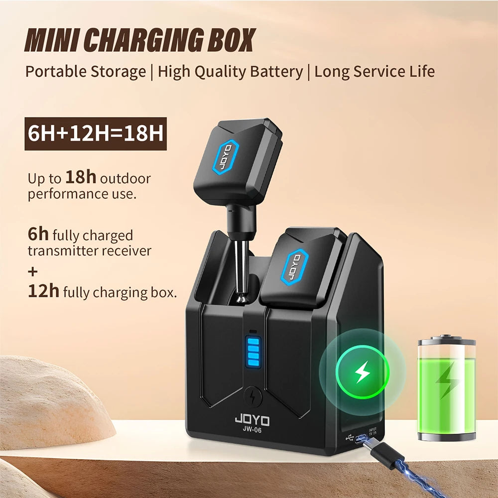 Wireless Guitar System 5.8GHz with Charging Case