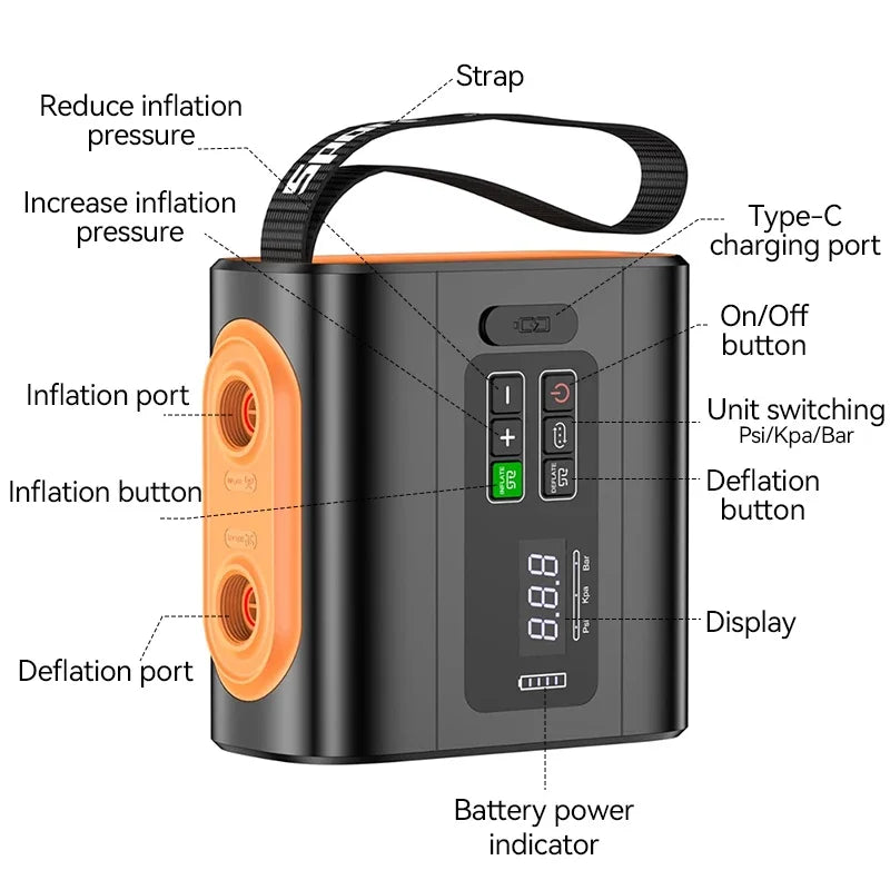 Portable Electric Air Pump for Camping & Travel