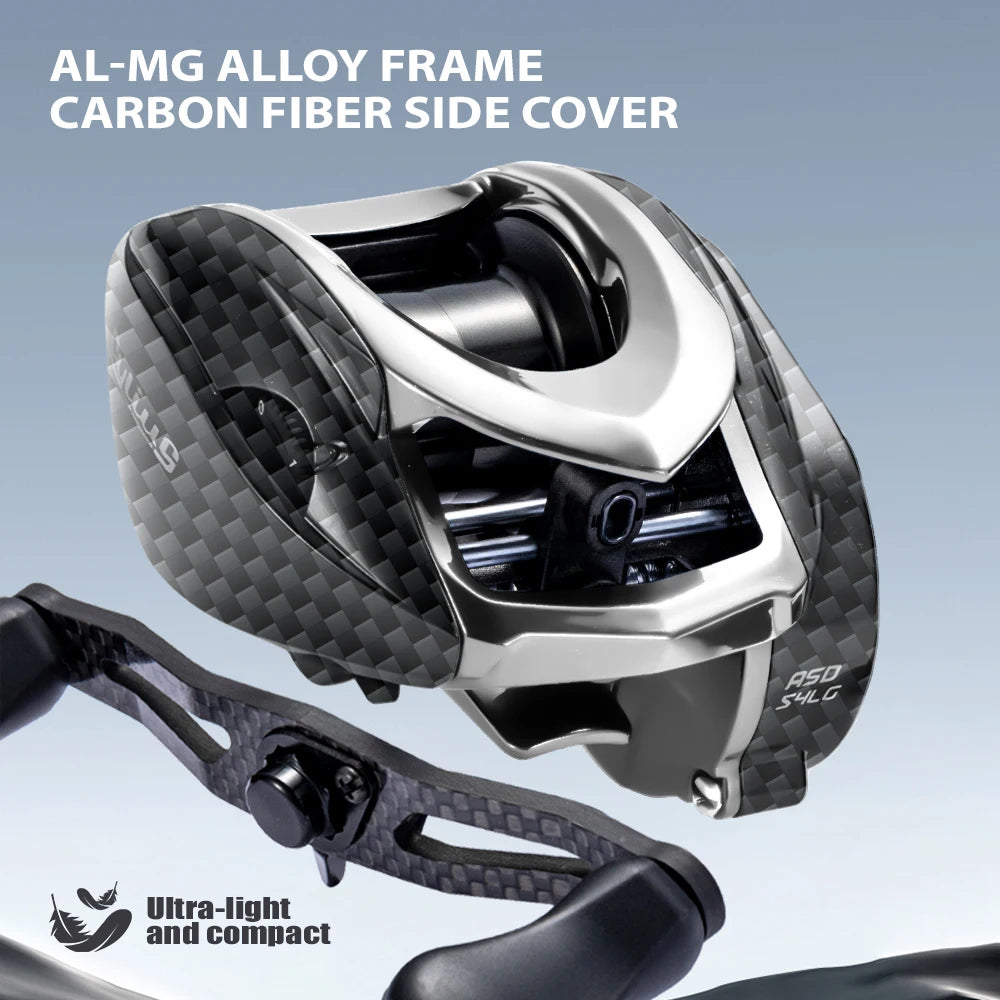 Alloy Baitcasting Reel 12+1BB 6kg Drag Carbon Handle