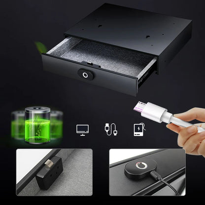 Smart Hidden Drawer Safe with Fingerprint Unlock