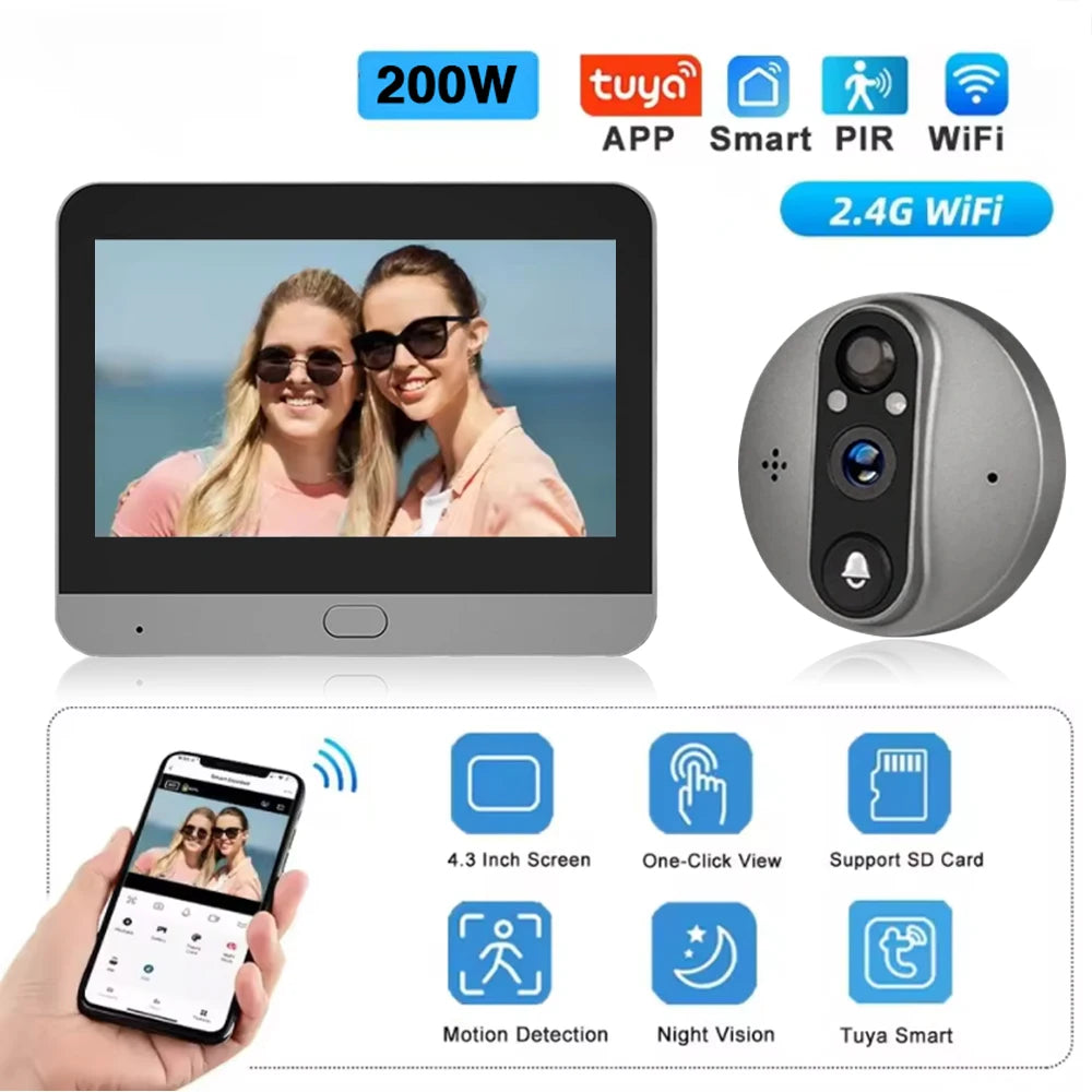 Wireless Video Doorbell Security Kit with Two-Way Talk