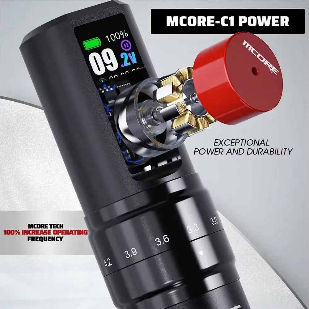 Cordless Tattoo Machine Kit Dual Batteries 7 Strokes
