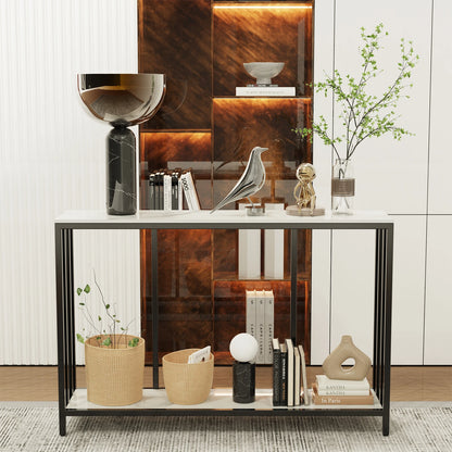Narrow Entryway Table with Metal Base 47.2 Inch