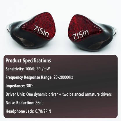 Professional Monitoring Earphones with Hybrid Drivers and Clear Sound