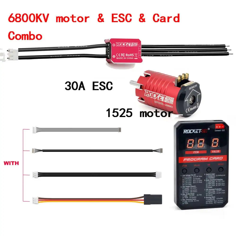 High Speed 1525 6800KV Brushless Motor 30A ESC