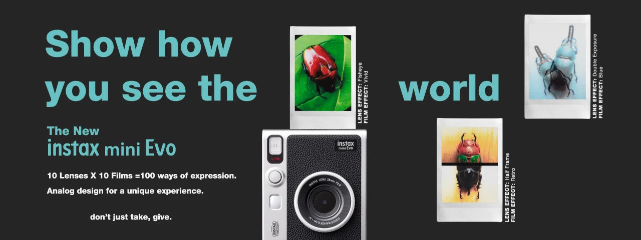 Black Instant Camera with Smartphone Connectivity for Easy Prints