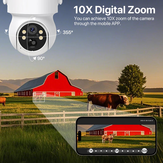 2 Camera 8CH Outdoor WiFi Surveillance Set with 2TB