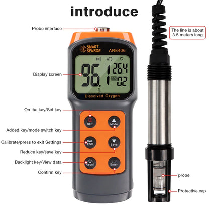Portable DO Tester for Aquaculture and Oxygen Measurement