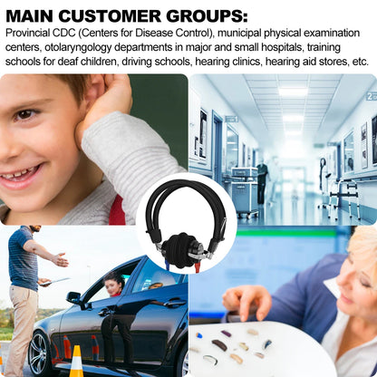 High-Sensitivity Audiometer Headphones for Hearing Tests