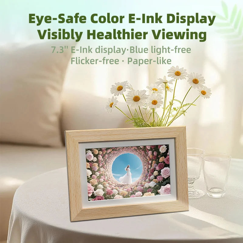 Portable 7.3 inch Rechargeable WiFi Digital Picture Frame
