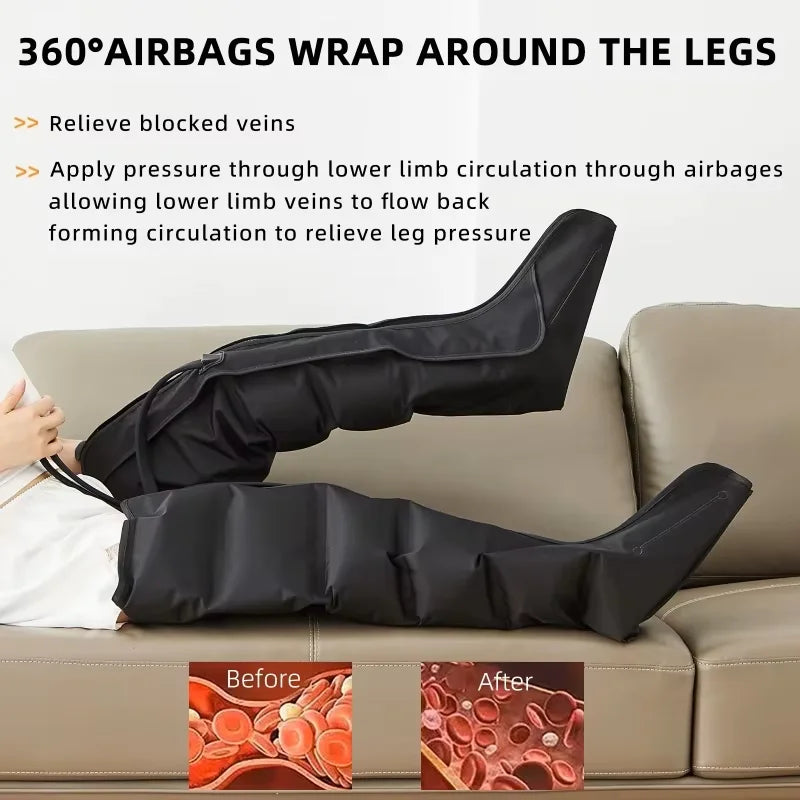 Full Leg Air Compression Massager with Adjustable Settings