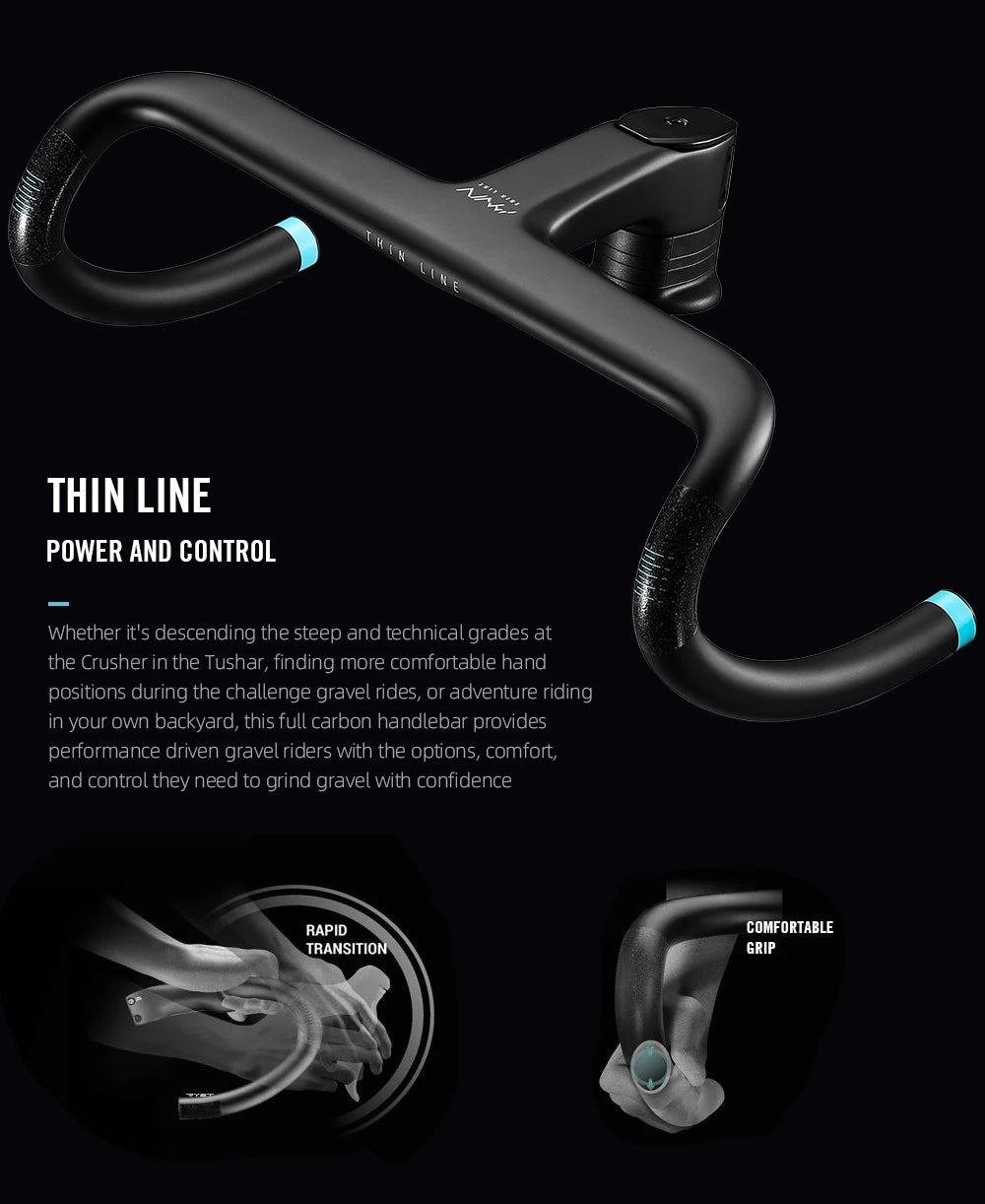Full Carbon 380mm Racing Road Bike Bent Handlebar