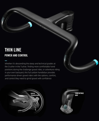 400mm Full Carbon Racing Road Bike Bent Handlebar