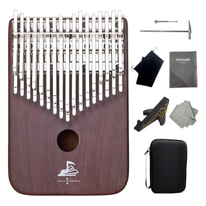 Portable 34-Key Ebony Wood Kalimba for Music Practice