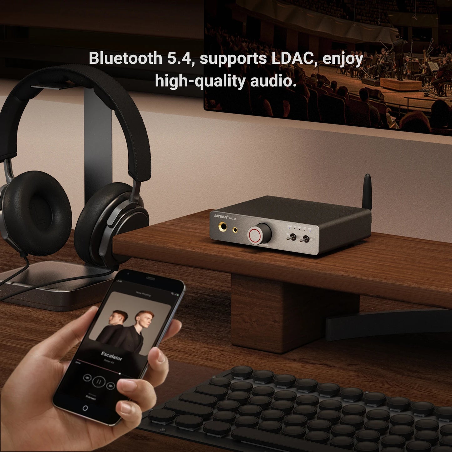 Portable USB DAC Bluetooth Audio Decoder with Amplifier
