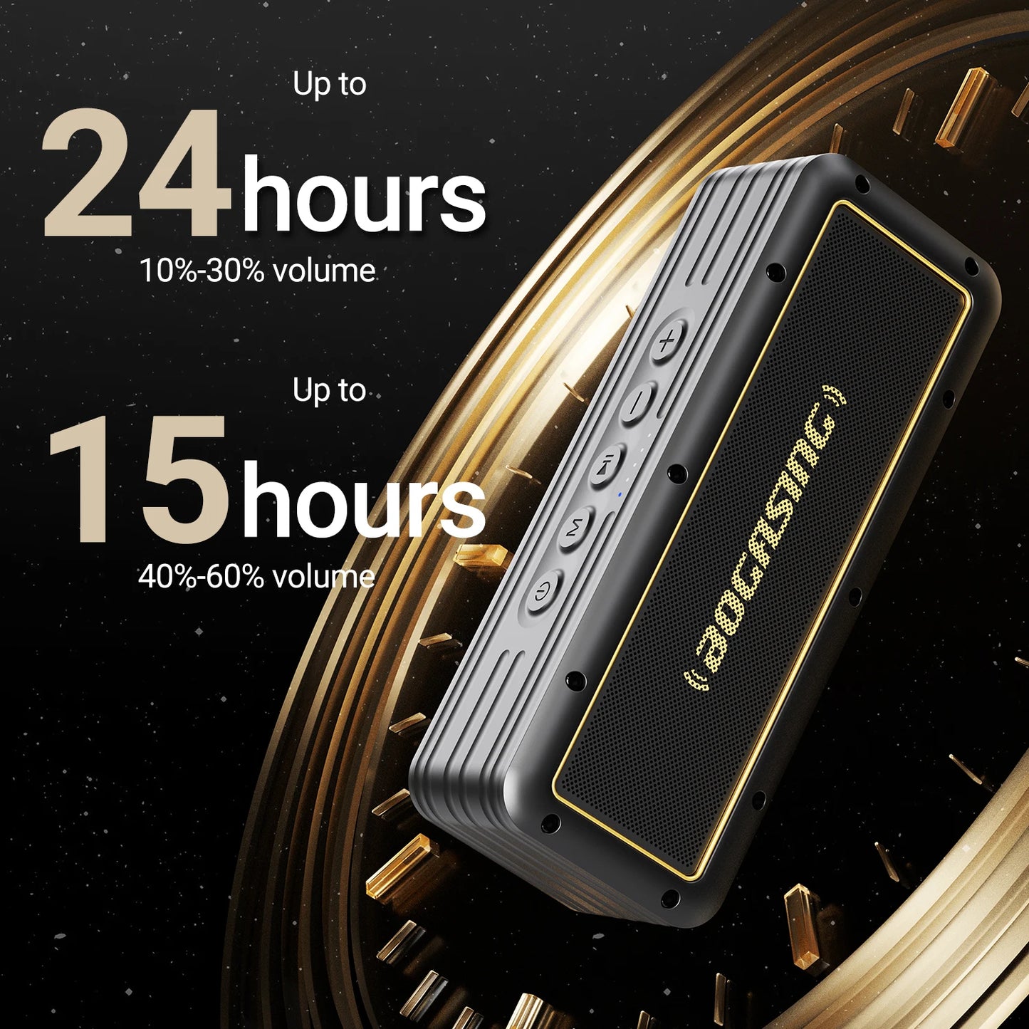 Portable Bluetooth Speaker 50W Enhanced Bass IPX7 Waterproof