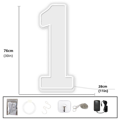 76cm 100cm LED Neon Number Light for Birthday or Wedding