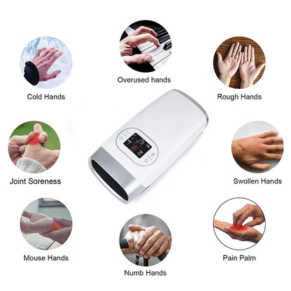 Portable Hand and Finger Massage Device with Heat