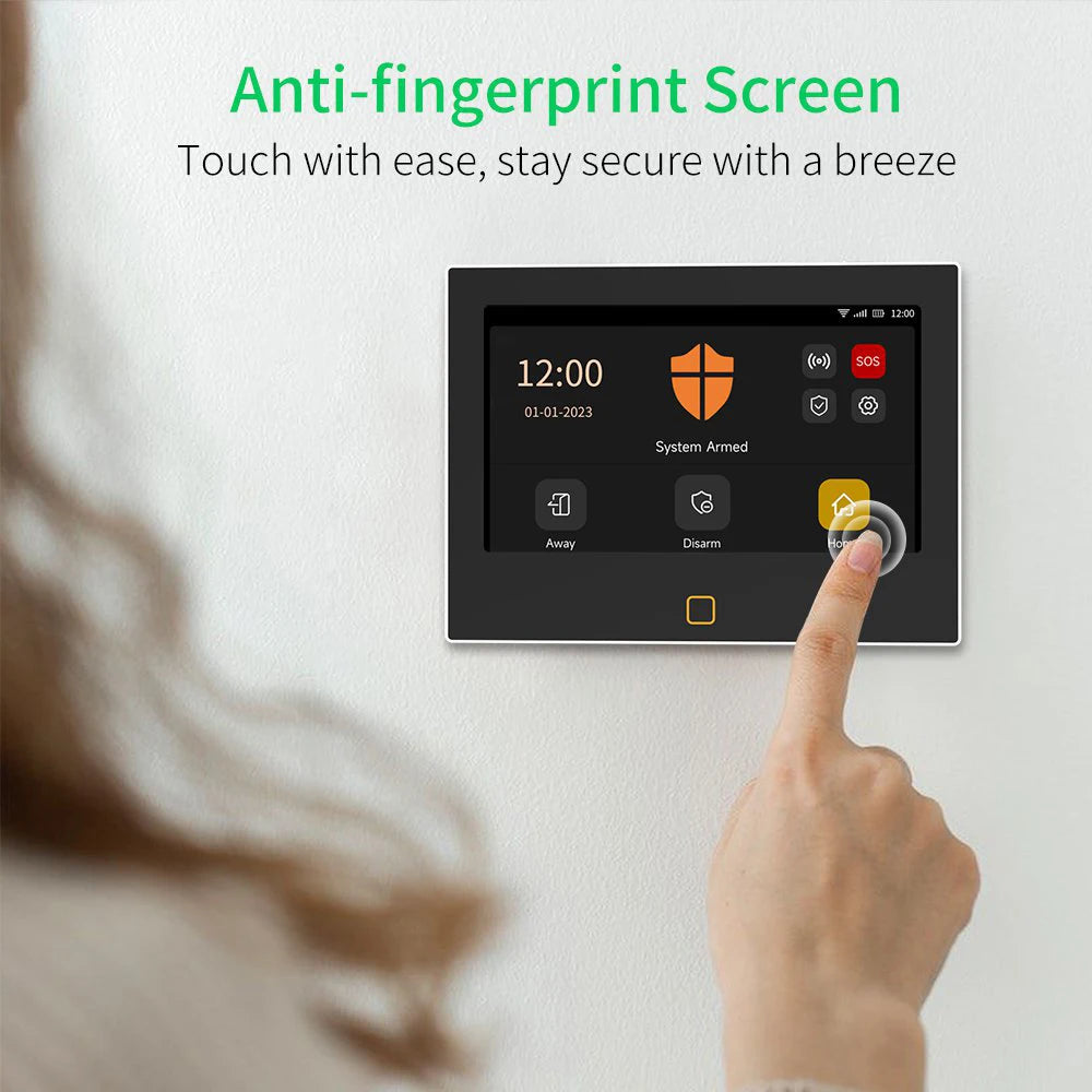 Home Security Alarm Kit 7 Inch Touchscreen with 16 Sensors