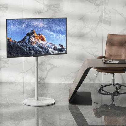 Adjustable Corner TV Stand with Wheels 40-75 Inch