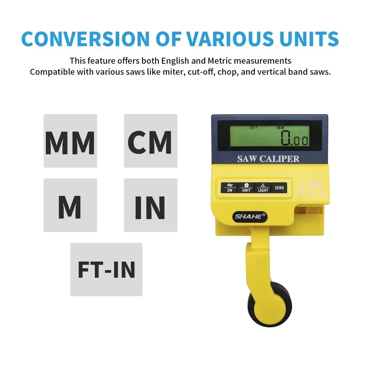 Digital Roller Distance Measuring Tool for Woodworking