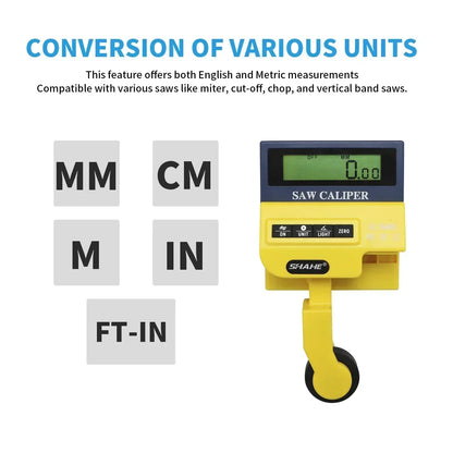 Digital Roller Distance Measuring Tool for Woodworking