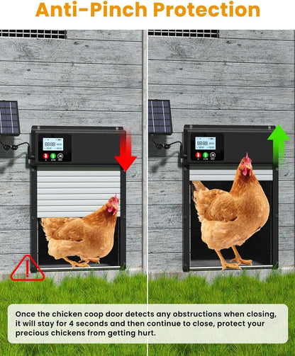 Smart Solar Chicken Coop Door WiFi App Control Automatic Opener