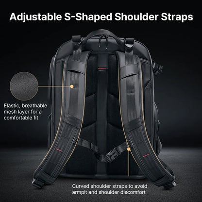 35L Waterproof Camera Backpack with Large Storage