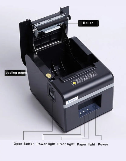 80mm Thermal Receipt Printer 200mm/s Auto Cutter WiFi USB