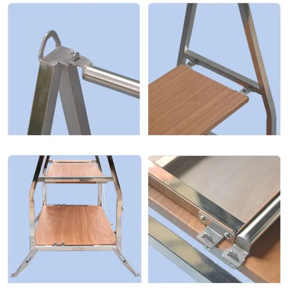Portable Folding Camping Storage Shelf Stainless Steel Rack