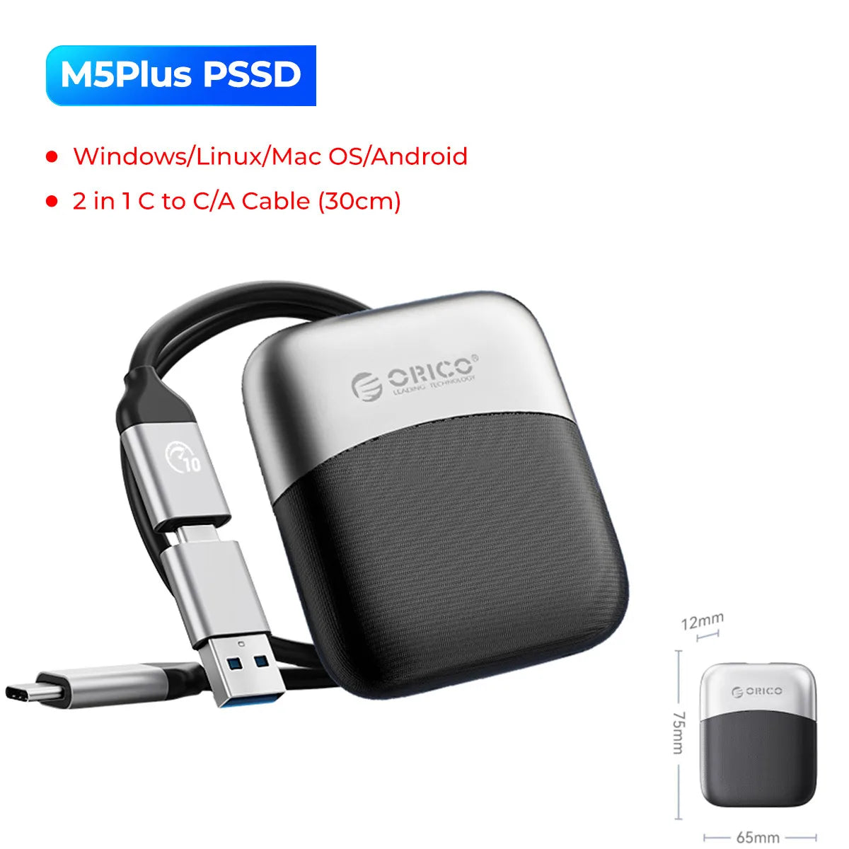 ORICO M5Plus 2TB M5PLUS USB-C Portable Solid State Drive