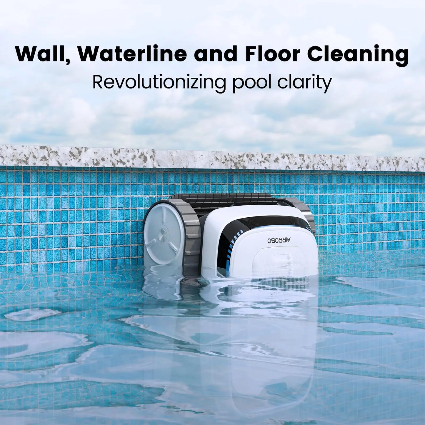 Robot Pool Cleaner with Wall & Waterline Cleaning