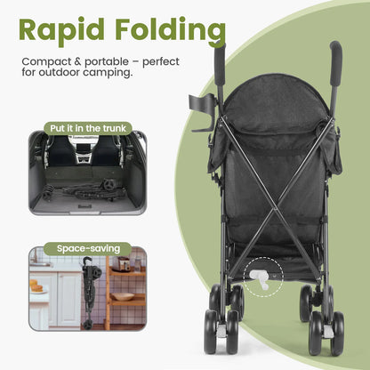 Portable Lightweight Baby Stroller Compact Fold Travel Pushchair Green