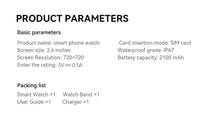 AMOLED 4G Smart Watch Android GPS