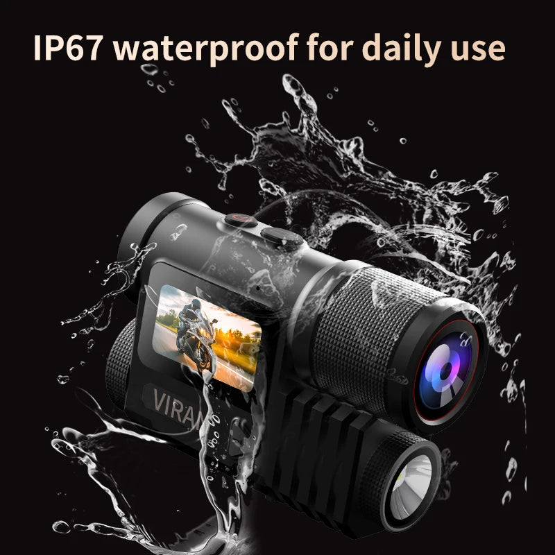 5K Waterproof Action Camera with 128GB Memory Card