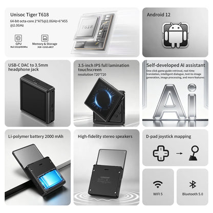 Android Retro Game Console 128GB Rotating IPS Screen
