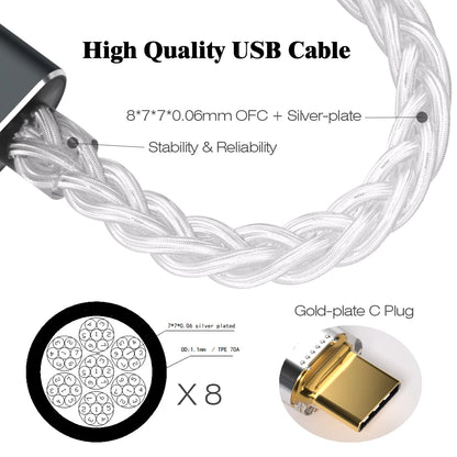 Portable USB DAC Amplifier 4.4mm Balanced DSD512