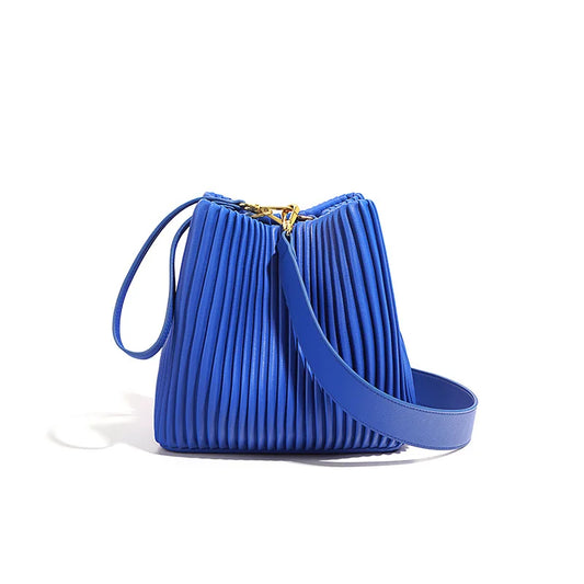 Blue Designer Leather Handbag Stylish Women's Bag