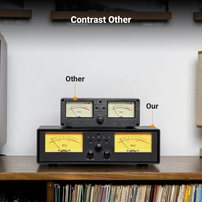 Dual Channel Amplifier Speaker Selector with Analog VU Meter