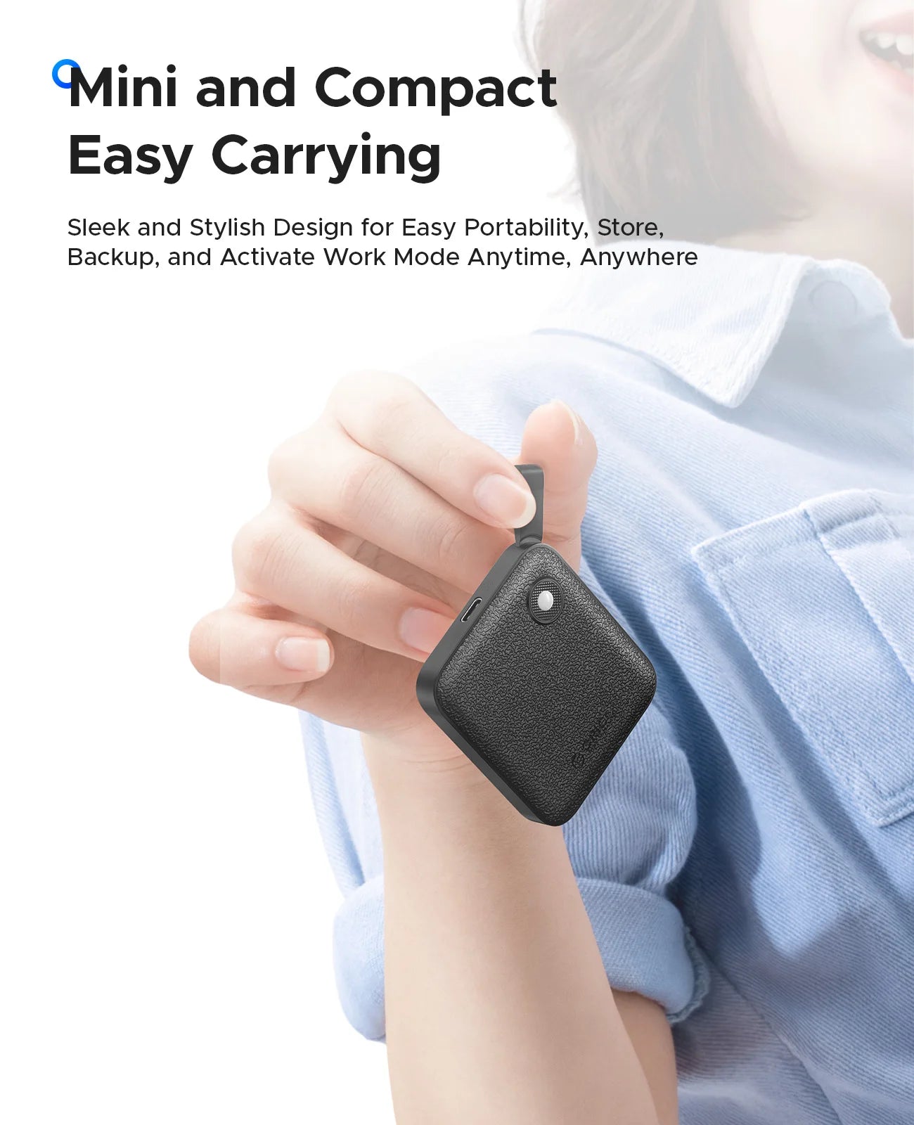 Blue Fast 2TB USB 3.2 External SSD for PC and Mac