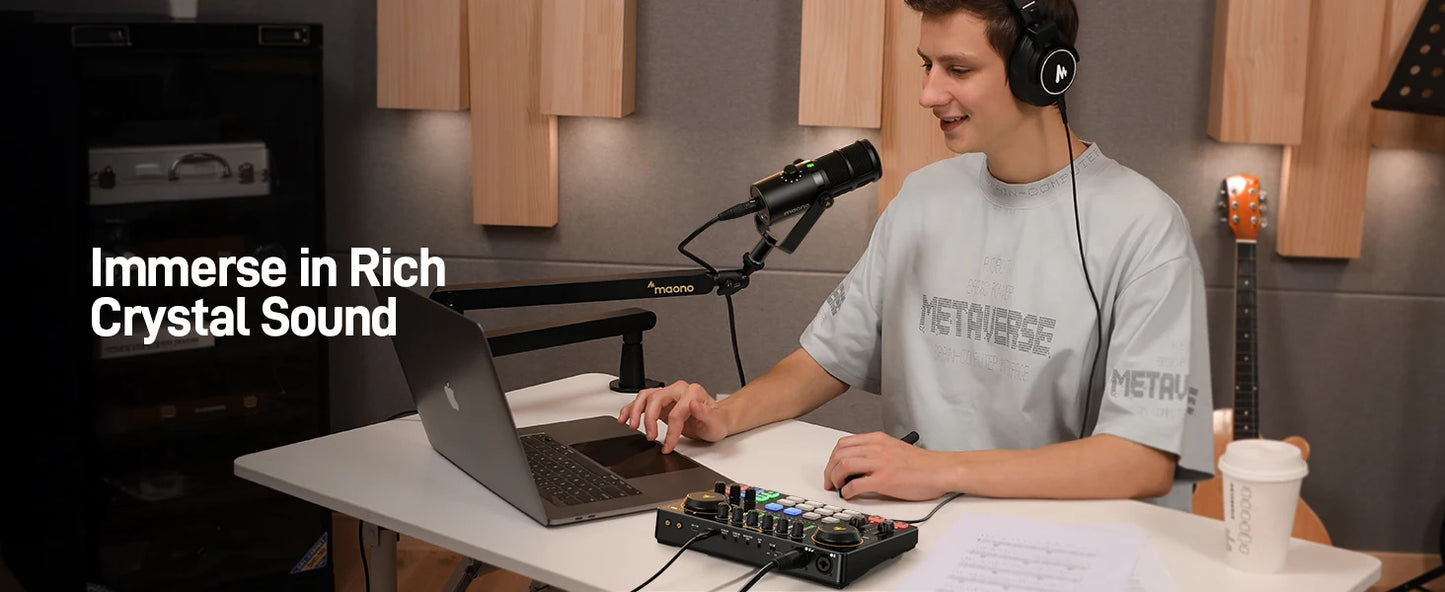 AME2 Compact Podcast Mixer with Pro Preamp Support