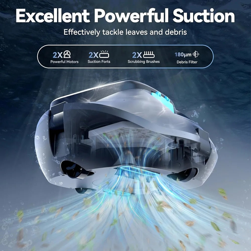 Wireless Swimming Pool Cleaner Robot with Intelligent Path Planning