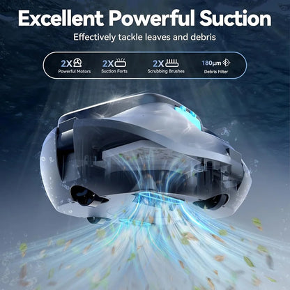 Wireless Swimming Pool Cleaner Robot with Intelligent Path Planning