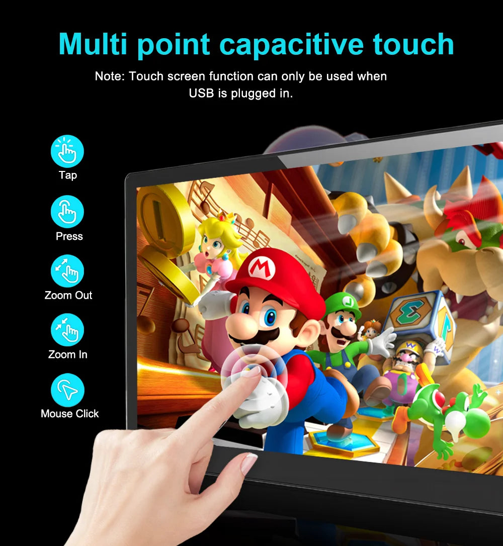 8 Inch Touchscreen Monitor 1280x800 HDMI Display