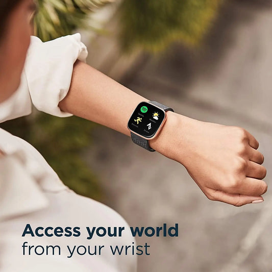 Waterproof Grey Smartwatch with Heart Rate & Alexa