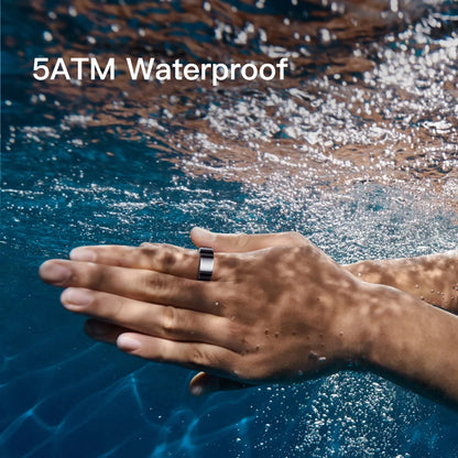 Smart Ring Size 9 with Charging Case Waterproof Ceramic