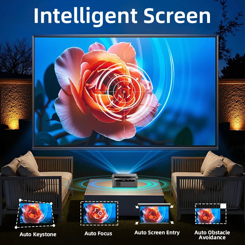 Smart 4K Home Theatre Projector 2200 ANSI with Android 14